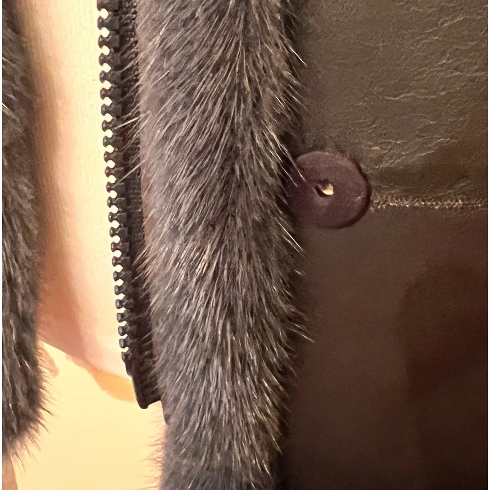 NWT Brunello Cucinelli Real Mink Reversible shearling Vest Monili Italy Size 44 - Picture 9 of 15